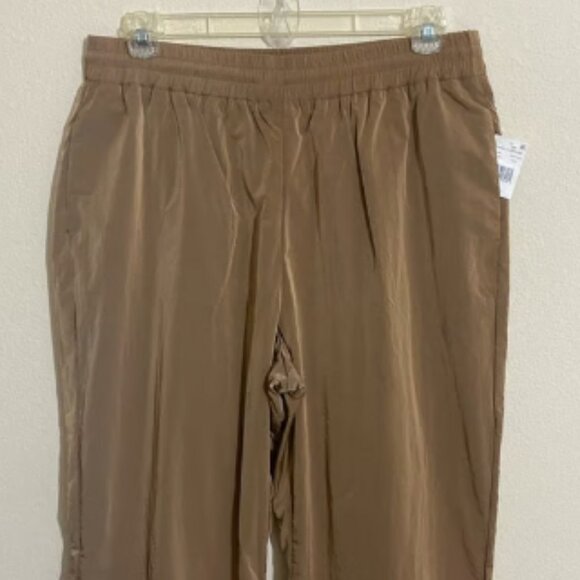 GOOD AMERICAN Women's High-Rise Wide-Leg Windbreaker Track Pants Size 4 - Picture 1 of 9